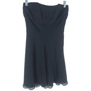 White House Black Market Women's Fit Flare Dress Strapless Pleated 4